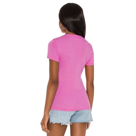 💕MICHAEL STARS💕 Fallon Shine Tee ~ Fandango Pink One Size NWOT - Picture 3 of 14